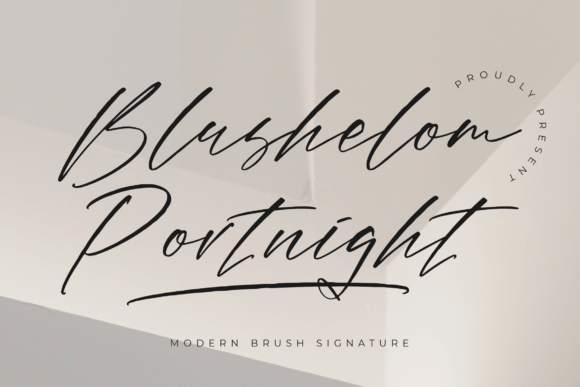 Blushelom Portnight: A Modern Script Typeface for Digital Branding