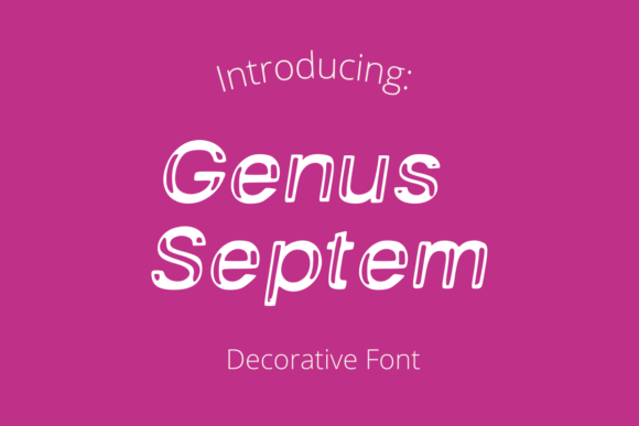 Genus Septem: A Decorative Font That Elevates Handmade Products