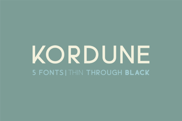 Kordune: A Modern Sans Serif Font for Digital Design