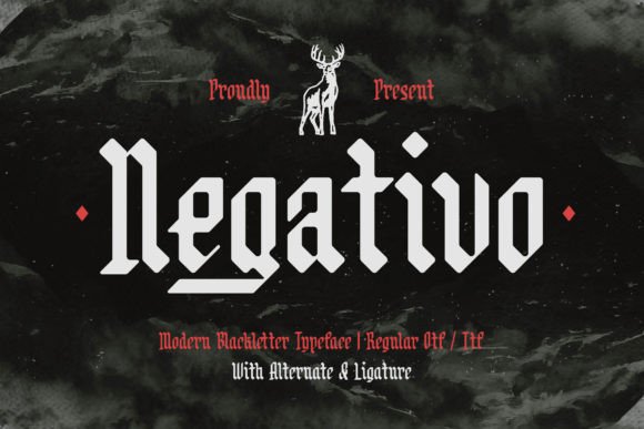 Negativo: A Bold Blackletter Font for Campaign Impact