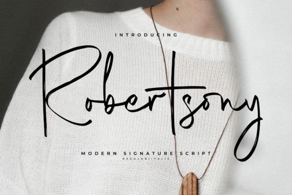 Robertsony: A Modern Script Font for Editorial Impact