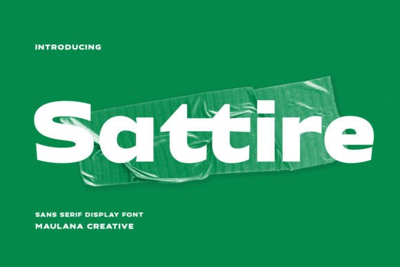 Sattire: A Bold, Playful Sans Serif Display Font for Campaign Clarity