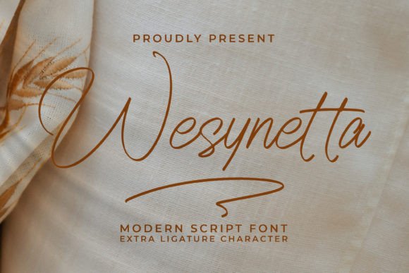 Wesynetta Script Font for Handmade Brands & Printables
