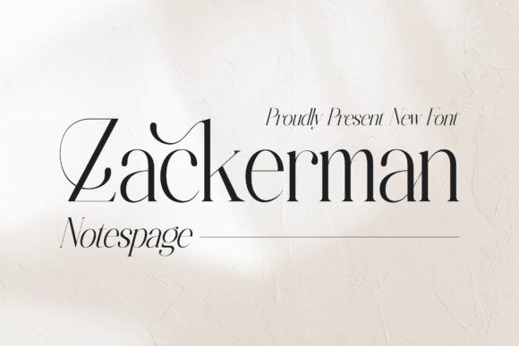 Zackerman: A Serif Font That Breathes Elegance Into Every Layout