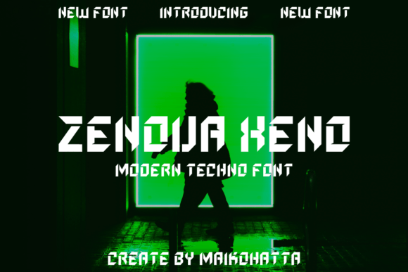 Zenova Xeno: A Futuristic Display Font for Bold Brand Identities